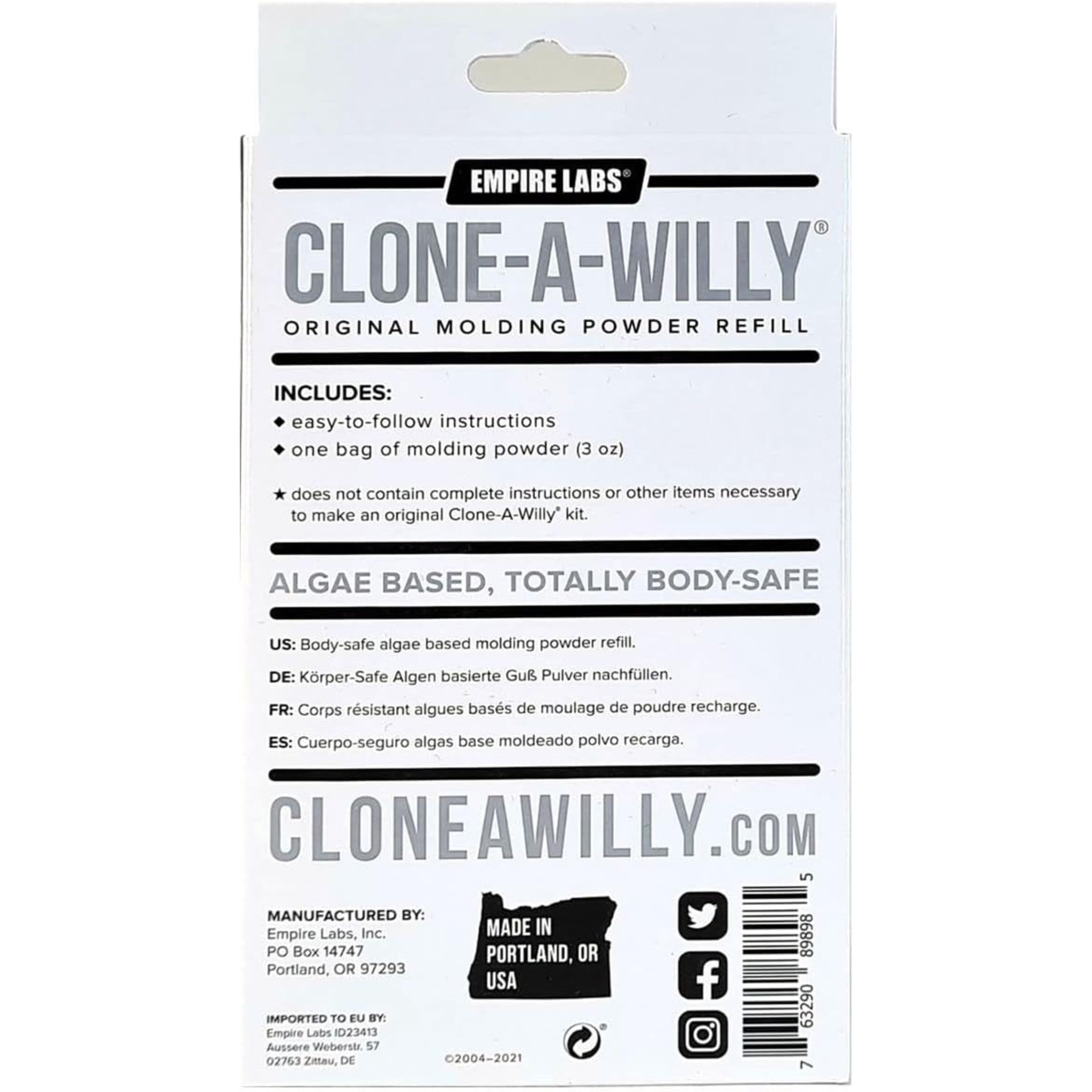 Clone-A-Willy Molding Powder Refill Bag, Erotes.fr